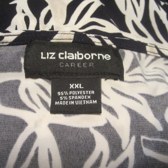 Liz Claiborne Abstract Leaves Career Top - XXL - Picture 5 of 5